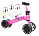 Bicicleta De Equilíbrio Andador Infantil Sem Pedal 4 Rodas