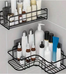 Kit Com Suportes Organizadores De Metal Rack De Parede Banheiro Cozinha Prateleiras Porta Shampoo