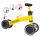 Bicicleta De Equilíbrio Andador Infantil Sem Pedal 4 Rodas