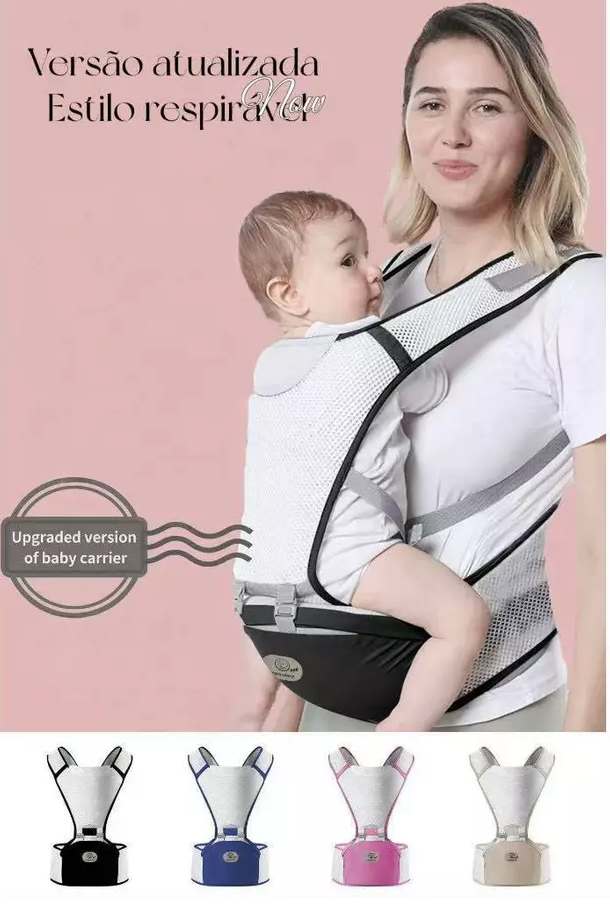 Canguru Para Bebê 0-3 Anos Ergonômico 3 Em 1 Estilo Canguru Frontal Infantil Hipseat