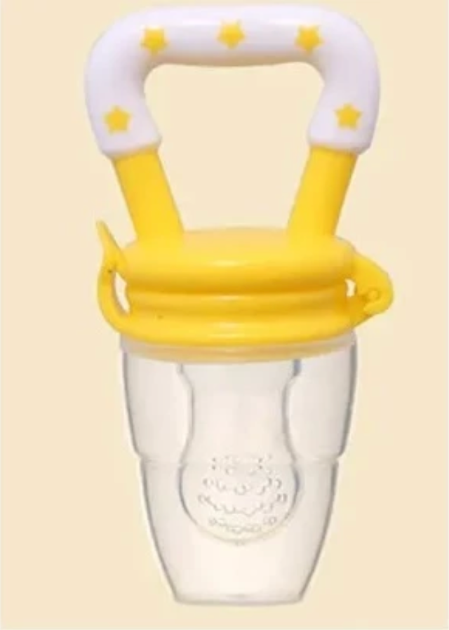 CHUPETA MORDEDOR ALIMENTADORA PARA INTRODUÇÃO ALIMENTAR DE SILICONE PARA PAPINHA E FRUTAS