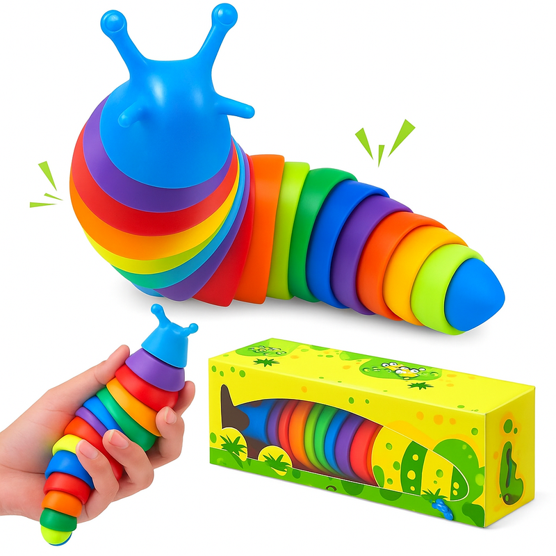 Brinquedo Lesma Caracol Lagarta De Minhocas Alivia o Estresse