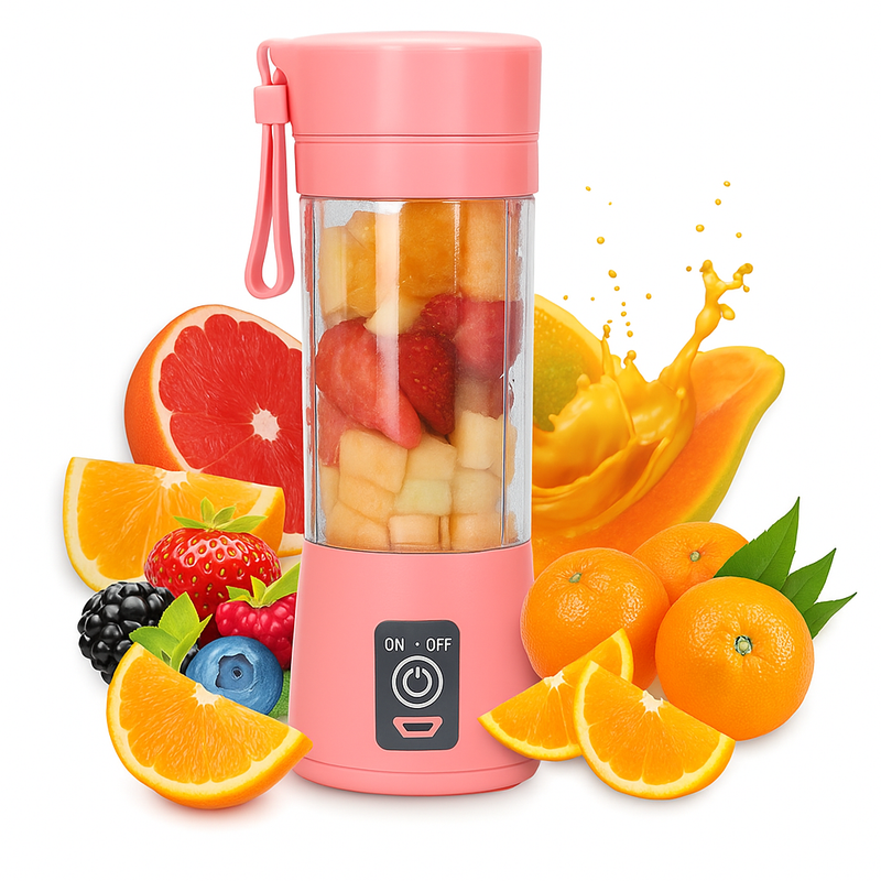 Mini Liquidificador Portátil Shake 6 Laminas + Cabo USB-SE3095