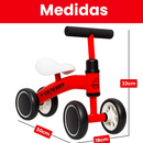 Bicicleta De Equilíbrio Andador Infantil Sem Pedal 4 Rodas